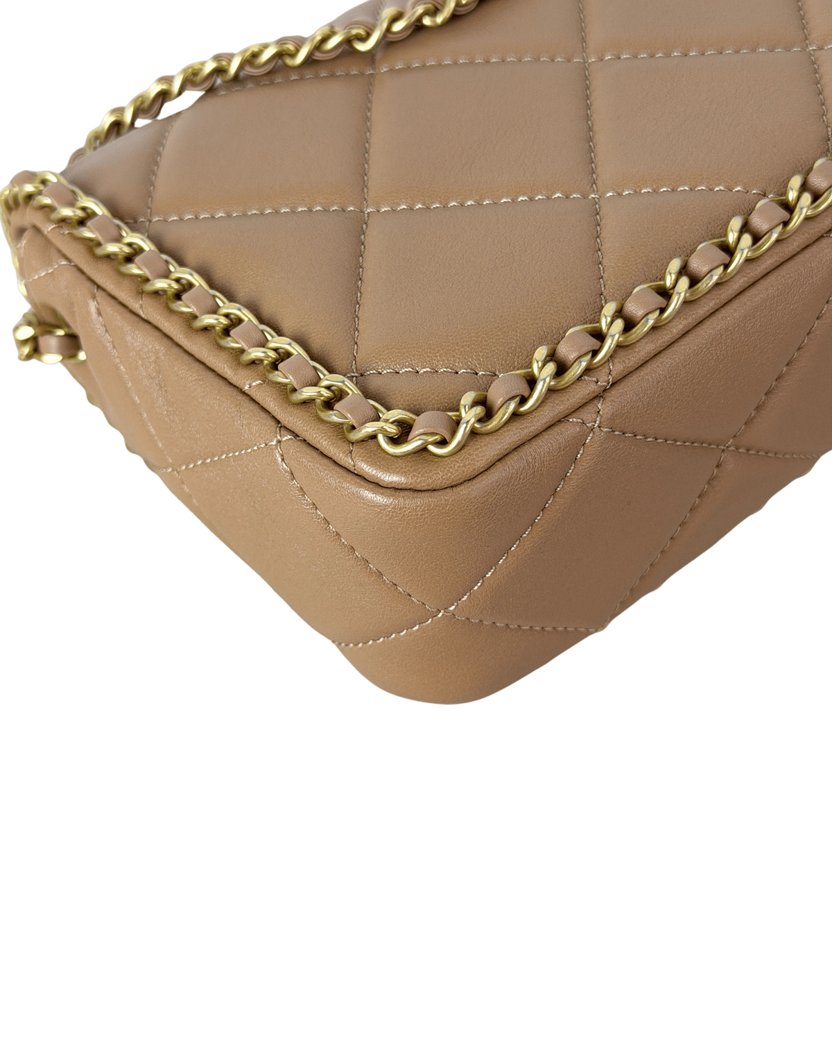 Mini Flap Bag with Chain Border