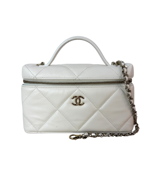 Top Handle Slim Vanity Case with Chain