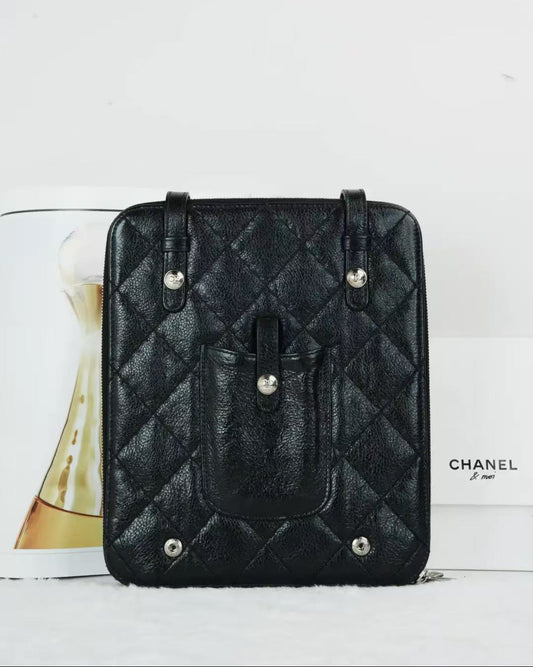 Matelasse Quilted Leather Tablet Case