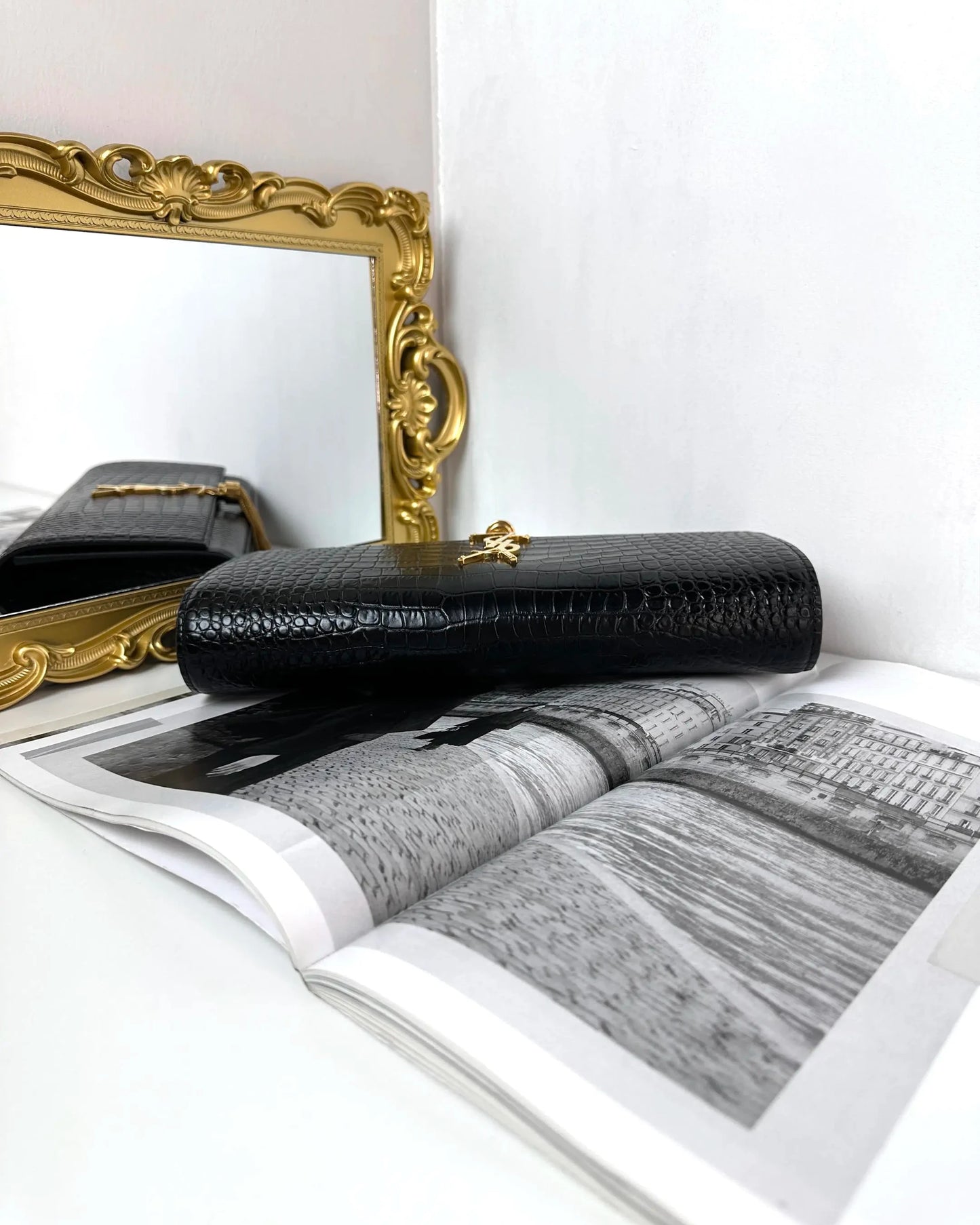 Kate Tassel in Crocodile-Embossed