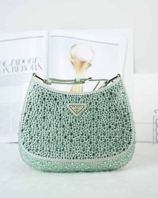 Cleo Satin Crystal Appliqué