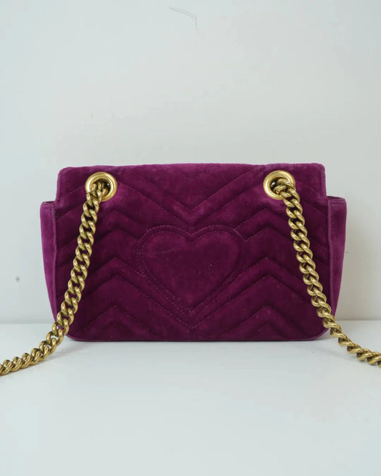 Small Matelassé Velvet Bag