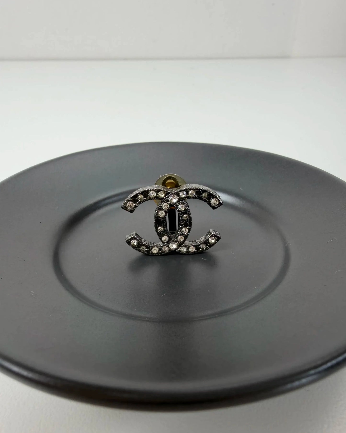 CC Logo Crystal Stud Earrings