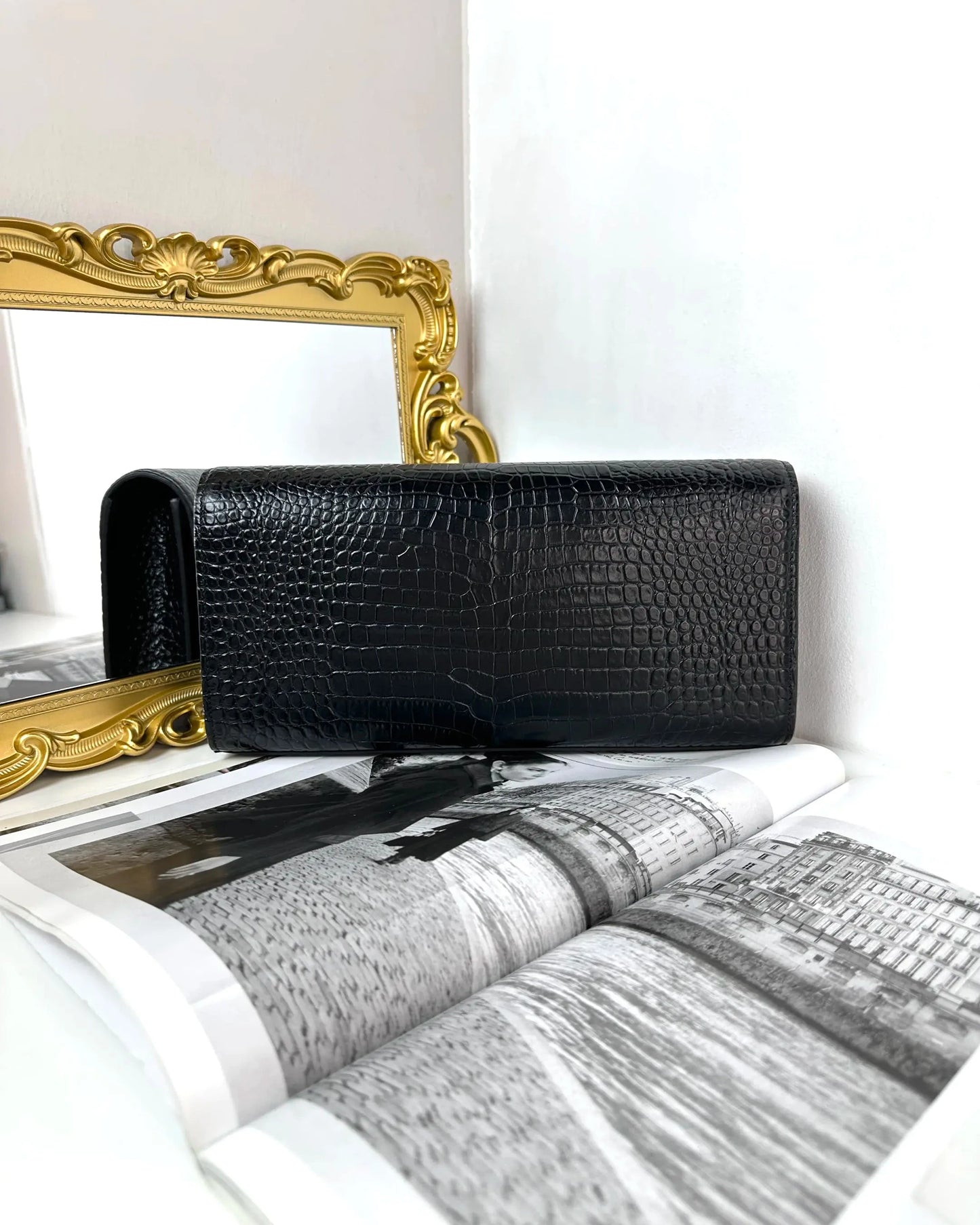 Kate Tassel in Crocodile-Embossed