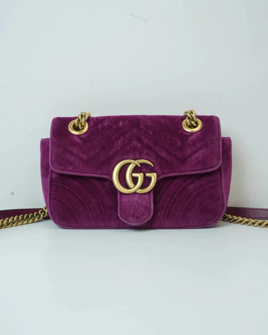 Small Matelassé Velvet Bag