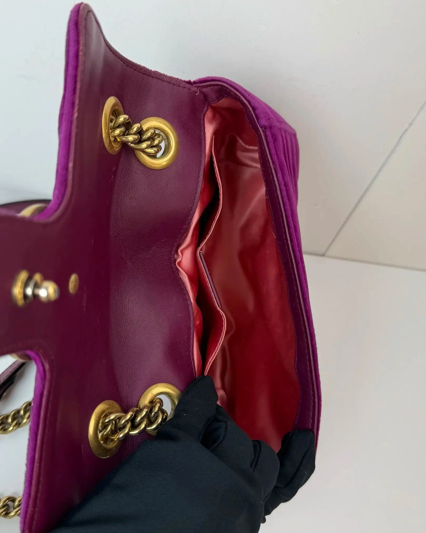 Small Matelassé Velvet Bag