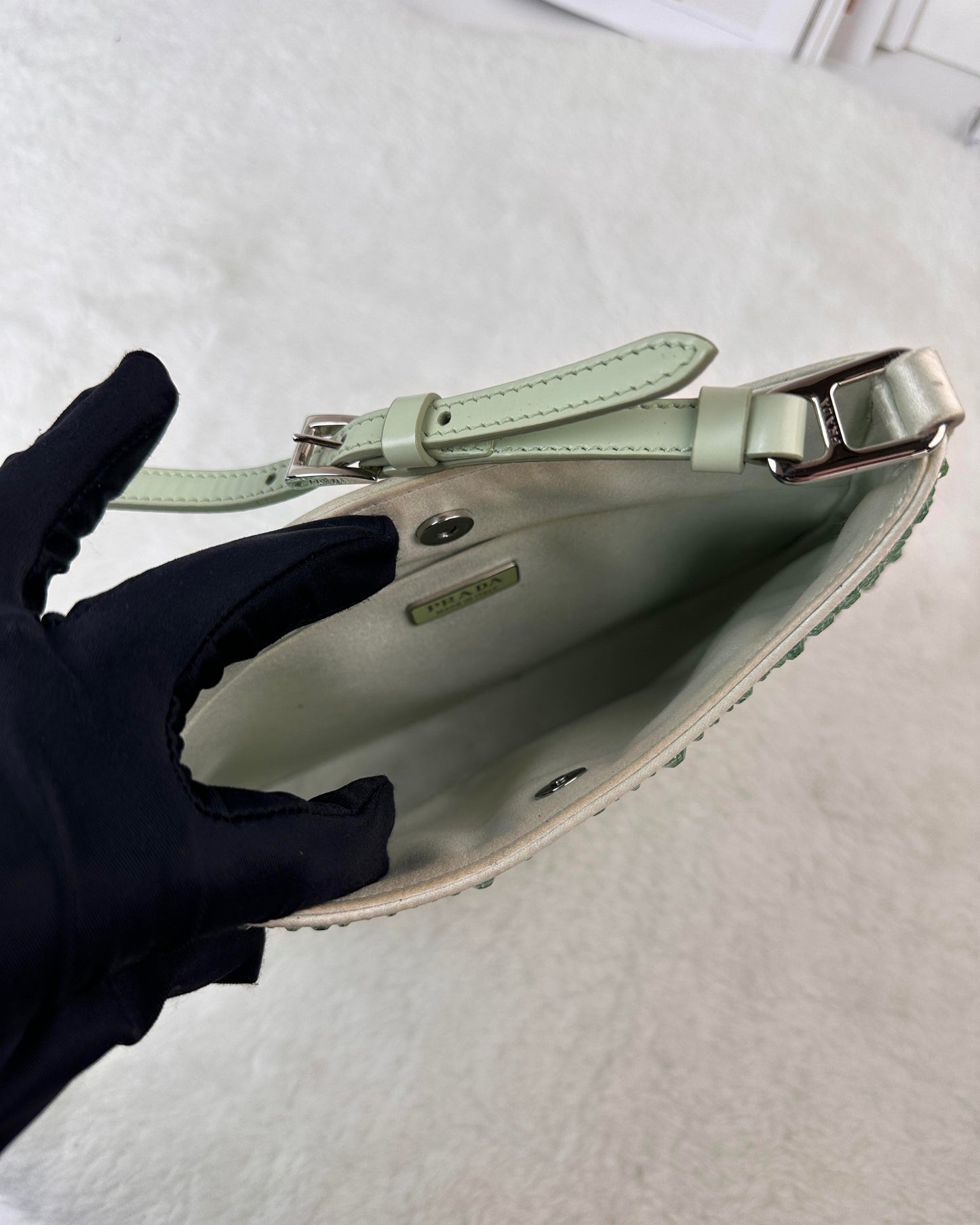 Cleo Satin Crystal Appliqué