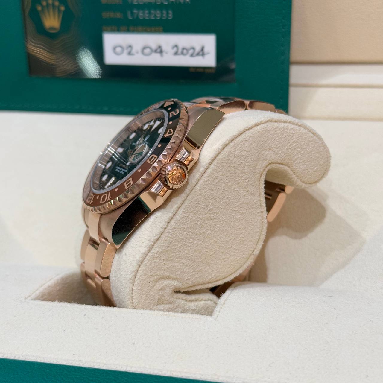 EDIT Rolex GMT-Master II Rootbeer 2024 40mm 126715CHNR 18k Everose Gold Oyster Bracelet