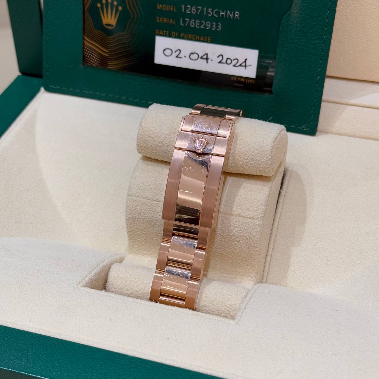 EDIT Rolex GMT-Master II Rootbeer 2024 40mm 126715CHNR 18k Everose Gold Oyster Bracelet